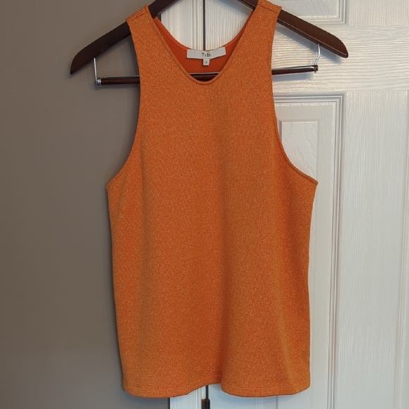 Tibi Tops - Tibi Vibrant Speakled Orange Knit Tank Top
